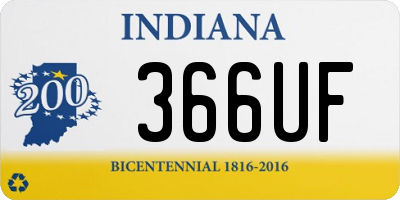 IN license plate 366UF