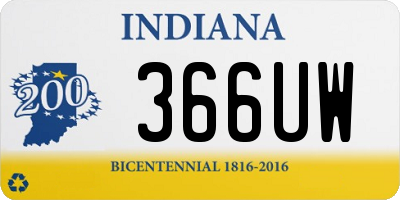 IN license plate 366UW