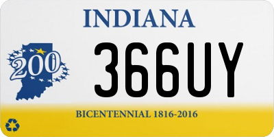 IN license plate 366UY