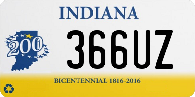 IN license plate 366UZ