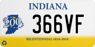 IN license plate 366VF