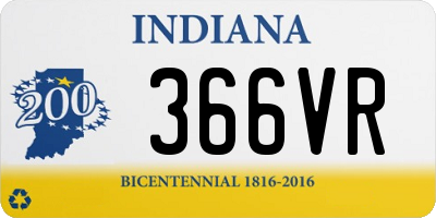 IN license plate 366VR