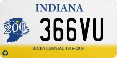 IN license plate 366VU