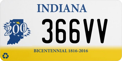 IN license plate 366VV