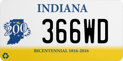 IN license plate 366WD