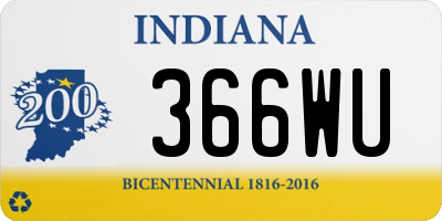 IN license plate 366WU