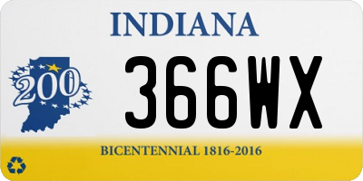 IN license plate 366WX