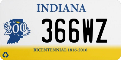 IN license plate 366WZ