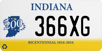 IN license plate 366XG