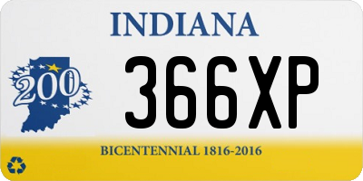 IN license plate 366XP