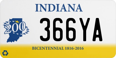 IN license plate 366YA