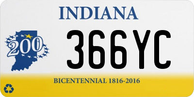 IN license plate 366YC