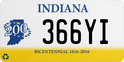 IN license plate 366YI