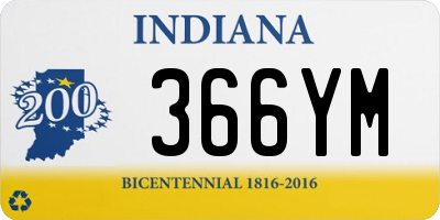 IN license plate 366YM