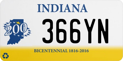 IN license plate 366YN