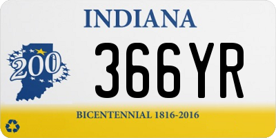 IN license plate 366YR