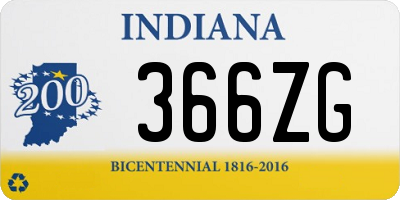 IN license plate 366ZG