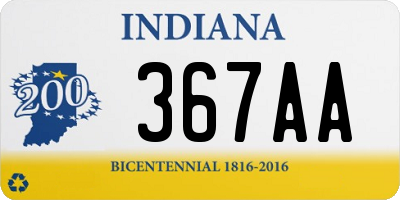 IN license plate 367AA