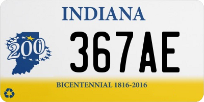 IN license plate 367AE