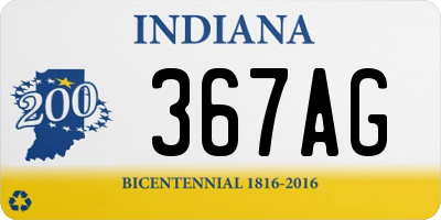 IN license plate 367AG