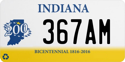 IN license plate 367AM