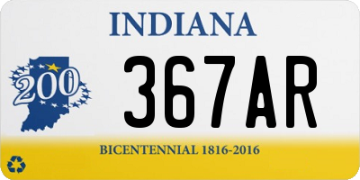 IN license plate 367AR