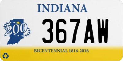 IN license plate 367AW