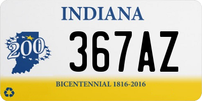 IN license plate 367AZ