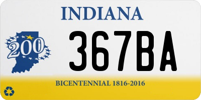 IN license plate 367BA