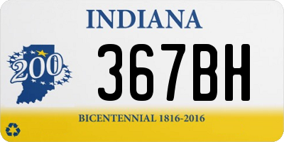 IN license plate 367BH