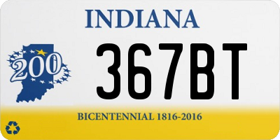 IN license plate 367BT