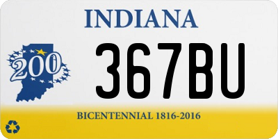 IN license plate 367BU