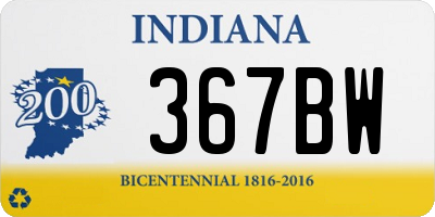 IN license plate 367BW