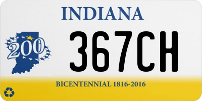 IN license plate 367CH