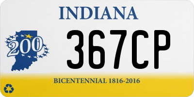 IN license plate 367CP