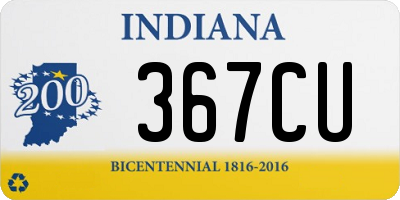 IN license plate 367CU