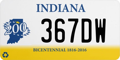 IN license plate 367DW