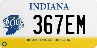 IN license plate 367EM