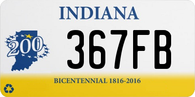 IN license plate 367FB