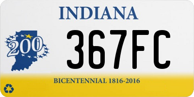 IN license plate 367FC