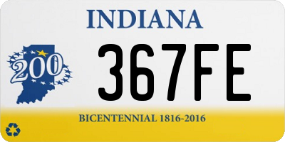 IN license plate 367FE