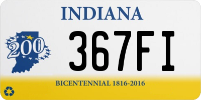 IN license plate 367FI