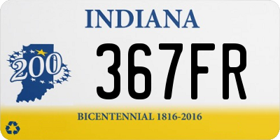 IN license plate 367FR