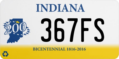 IN license plate 367FS