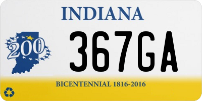 IN license plate 367GA