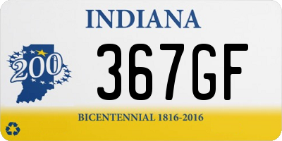 IN license plate 367GF