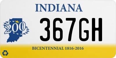 IN license plate 367GH