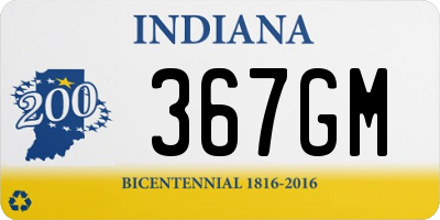 IN license plate 367GM