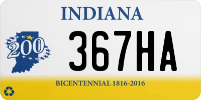 IN license plate 367HA