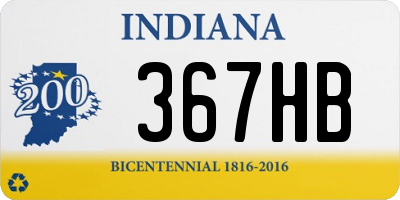 IN license plate 367HB